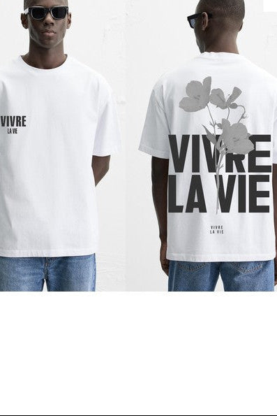 T-shirt homme imprimé — Style moderne et urbain, Blanc