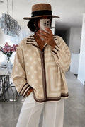 Chemise beige — Polyester & Élasthanne, coupe ajustée