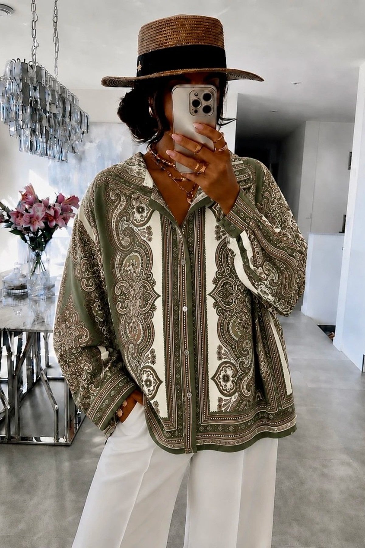 Chemise — Polyester & Élasthanne, style casual chic